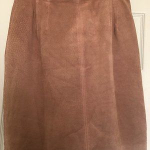 Pink 100% Suede Skirt.